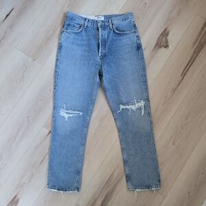 Agolde Blue Distressed Women Jeans